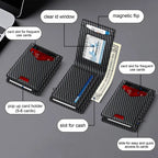 Men's RFID Minimalist Bifold Wallet - 1 ID Window, Pop-Up Card Holder, Money Clip, Gift Box Included - for Summer Vibes, Outdoor Fun,summerwins,outdoorfun