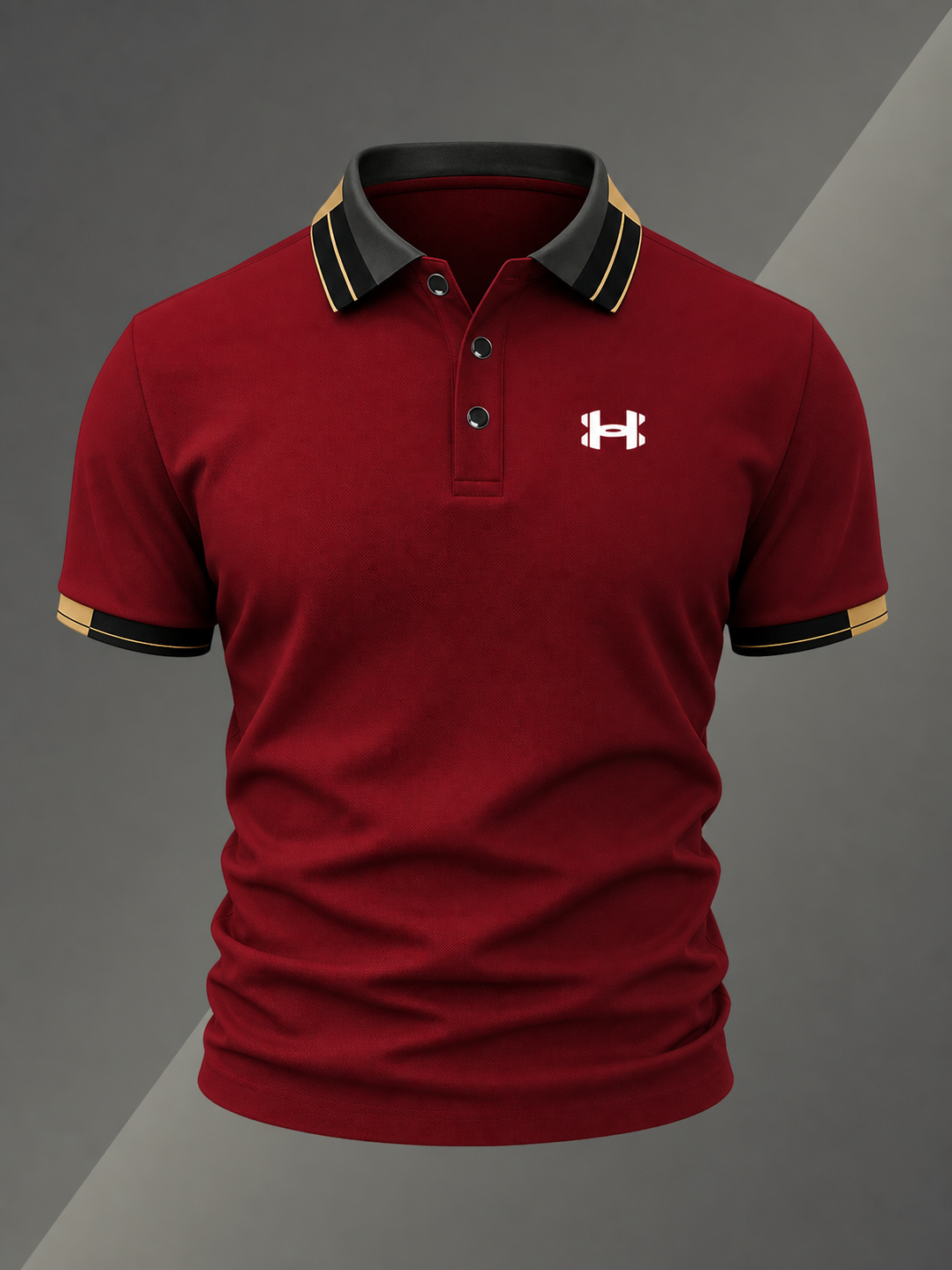 Men's Print Short Sleeve Golf Polo Shirts Set
