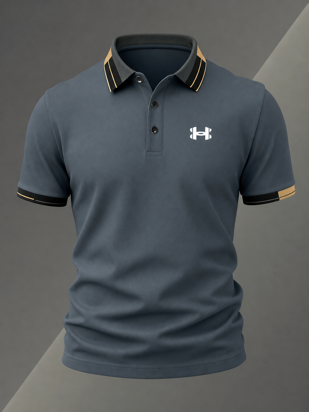 Men's Print Short Sleeve Golf Polo Shirts Set