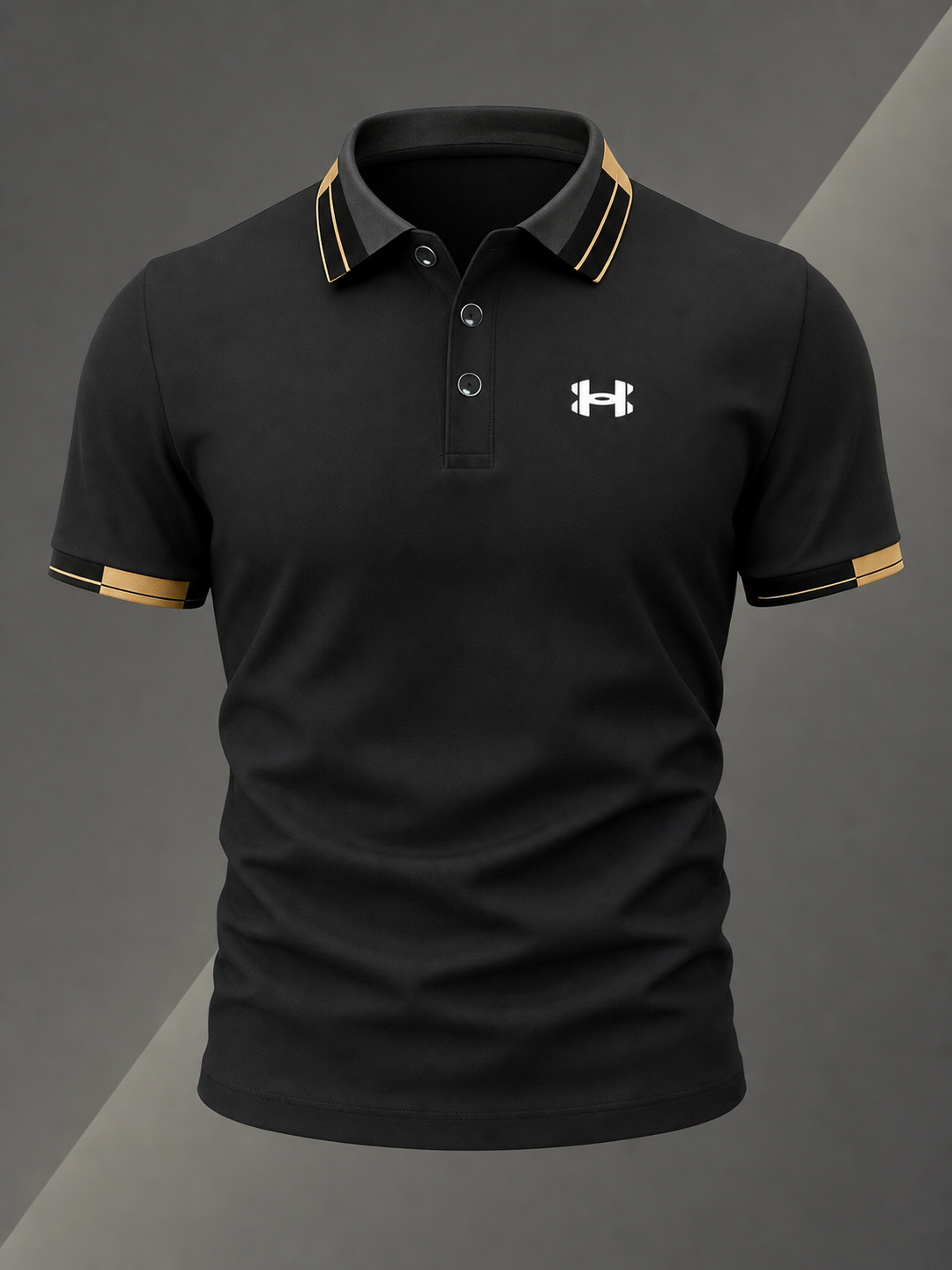 Men's Print Short Sleeve Golf Polo Shirts Set