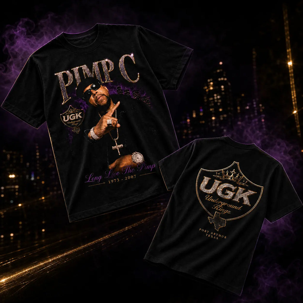 Pimp C "Long Live The Pimp" Graphic T-Shirt (Vintage Houston Rap UGK Streetwear)