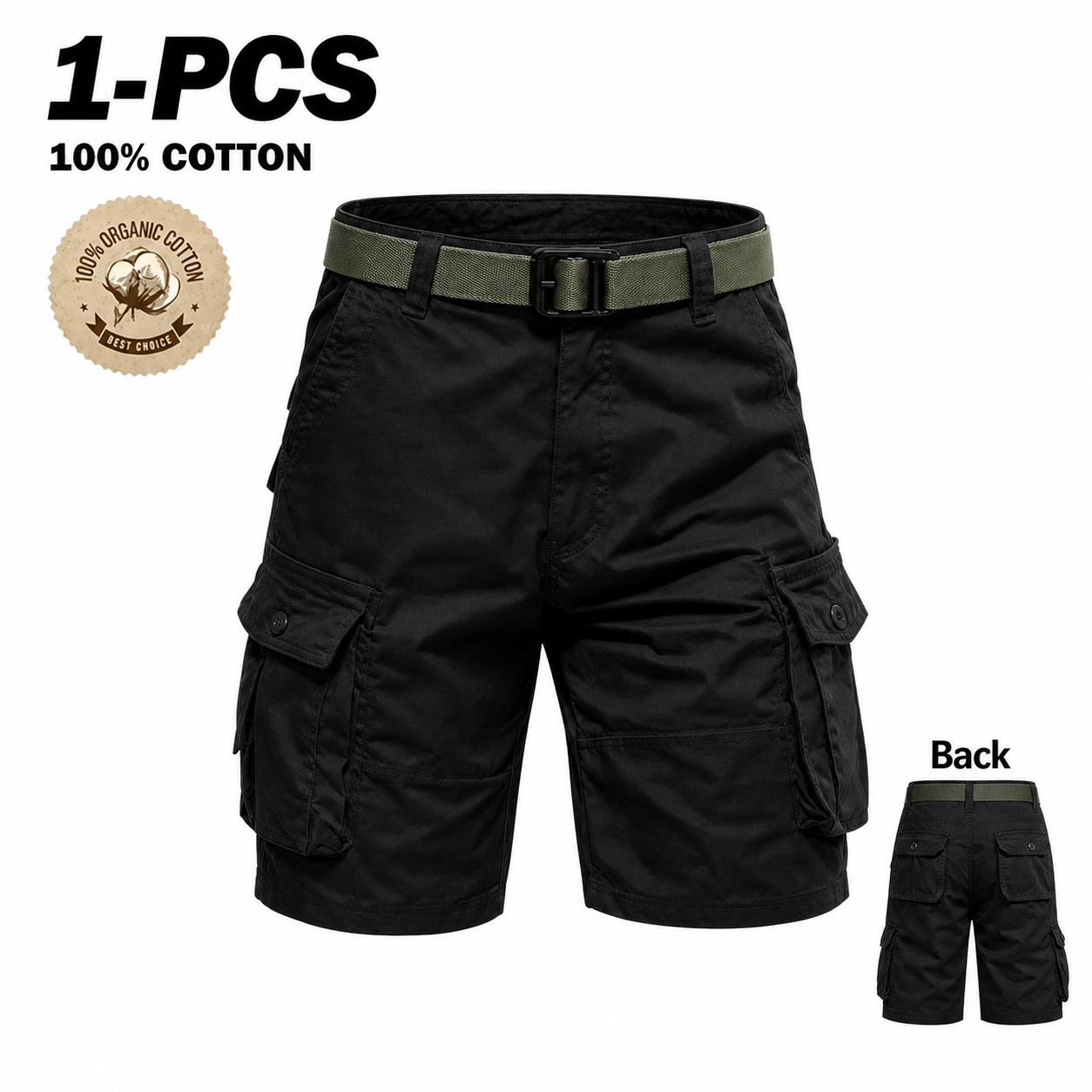 3-Pack Men's Cargo Shorts: Breathable & Durable Outdoor Tactical Shorts