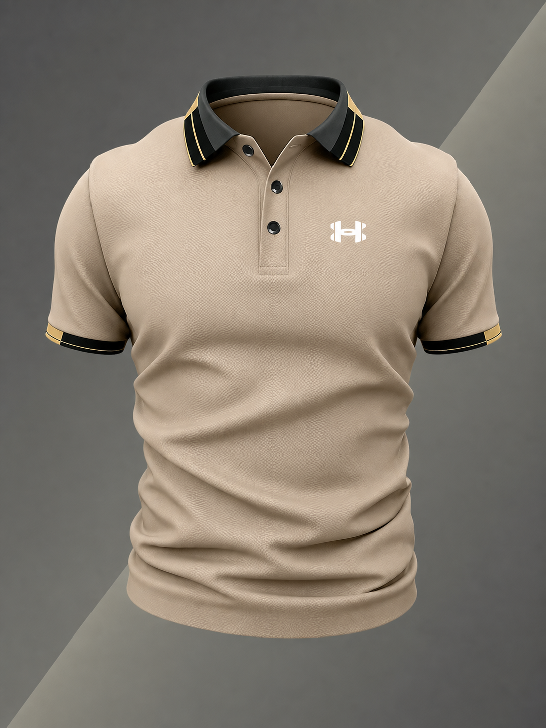 Men's Print Short Sleeve Golf Polo Shirts Set