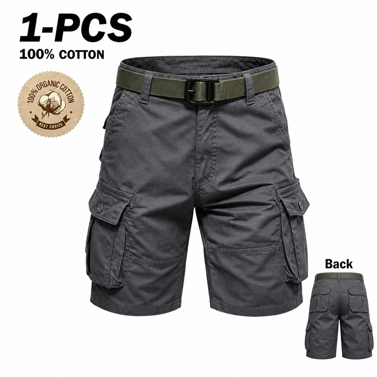 3-Pack Men's Cargo Shorts: Breathable & Durable Outdoor Tactical Shorts