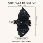 Leather Bat Coin Purse Keychain (Stylish Animal Pouch Gift for Him & Her)