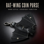 Leather Bat Coin Purse Keychain (Stylish Animal Pouch Gift for Him & Her)