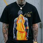 Men's Vintage Kobe Bite Character Cotton Short-Sleeve T-Shirt