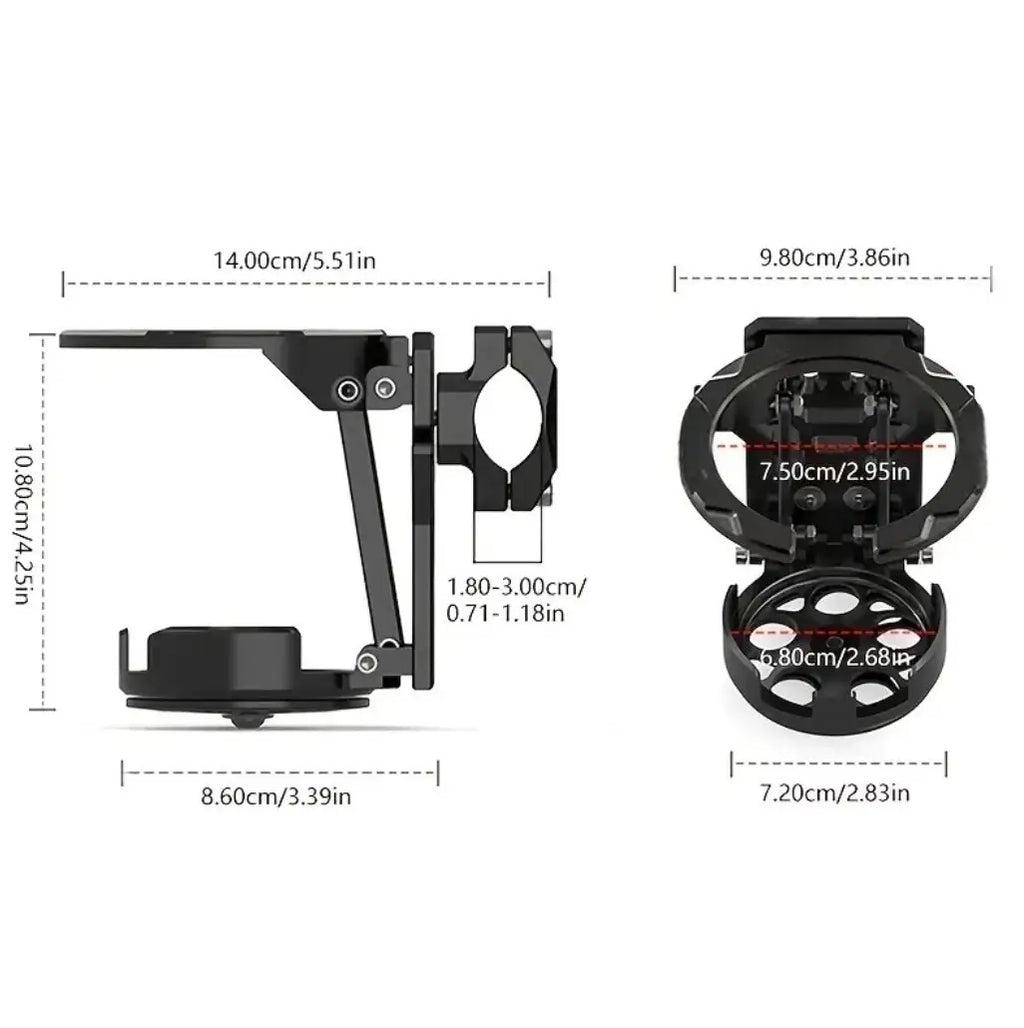 Bike Water Holder, Rotating Bottle Cage, Foldable Cup Mount Adjustable Folding Design, 360 Degree Rotation Support, for Adults Scooter Stroller Cycling Hiking Travel Outdoor Riding