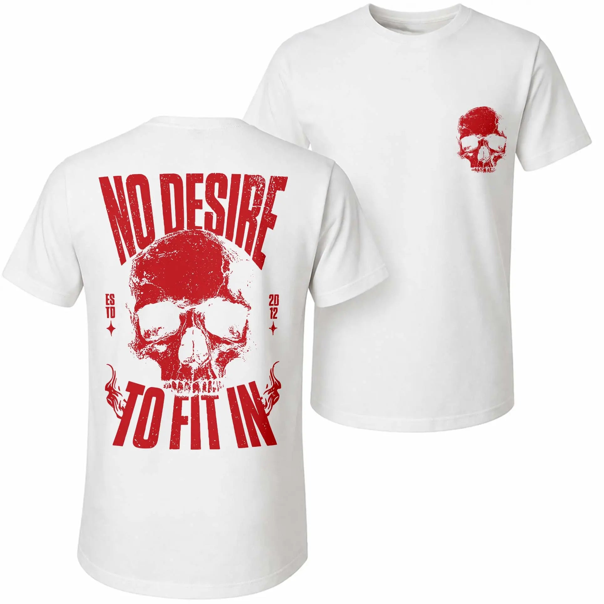 "No Desire to Fit In" Skull Print Tank | Unisex Cotton Vest