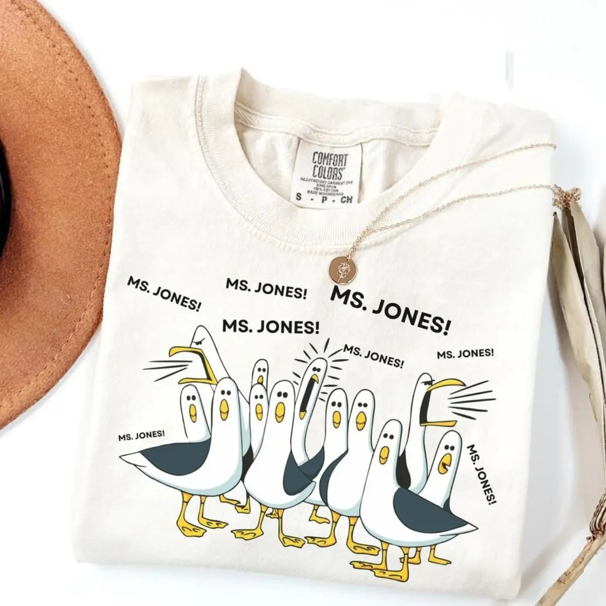 Comfort Colors Custom Seagull Teacher TShirt, Funny Teacher Tee, Personalized Appreciation Gift
