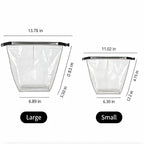 2 Pack Waterproof Mesh Shower Caddy Bags Set (Large + Small), Transparent Portable Toiletry Tote with Buckle Handle, Large Capacity Quick Dry Bath Storage Organizer for Gym Travel Bathroom Dorm