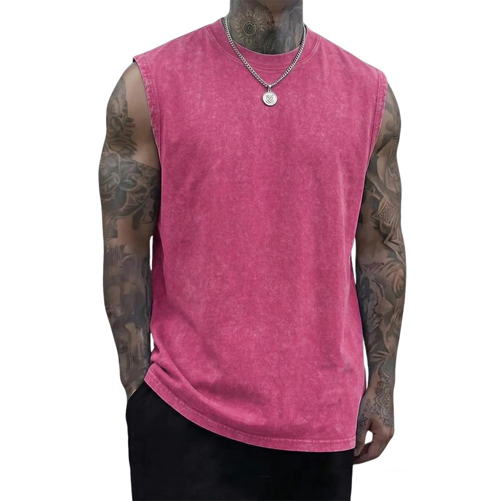Pack of 3 vintage men’s undershirts/sleeveless shirts, new summer collection, 230 g heavy pure cotton, soft and gentle on skin fabric, unisex, machine washable, 100% cotton, relaxed retro fit,