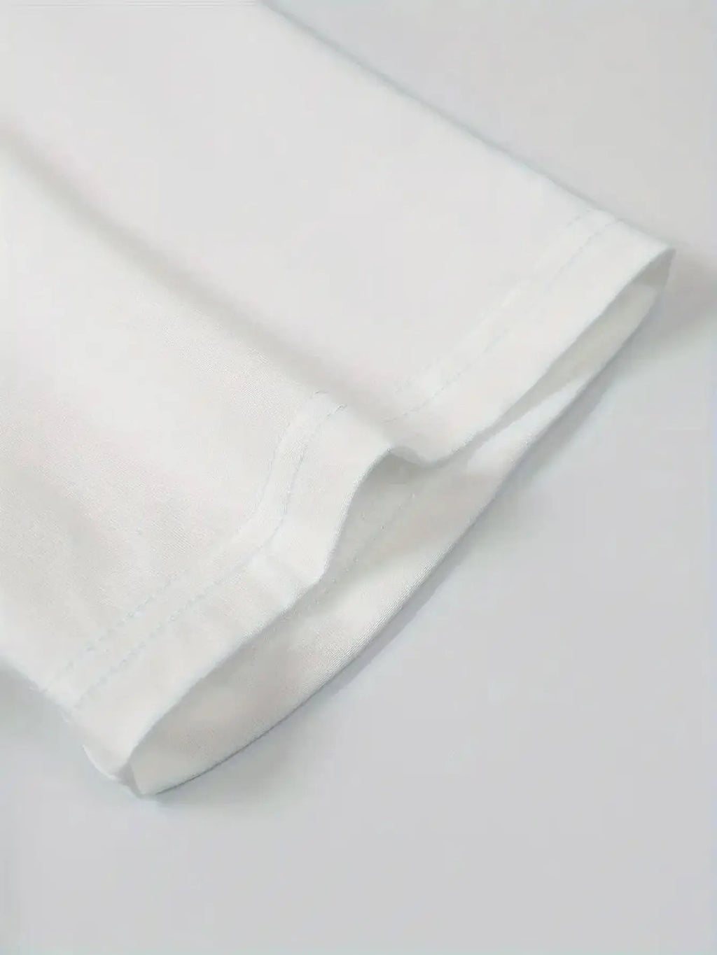 Men's Plus Size Casual 100 Cotton Short Sleeve White T Shirt with Trendy Design