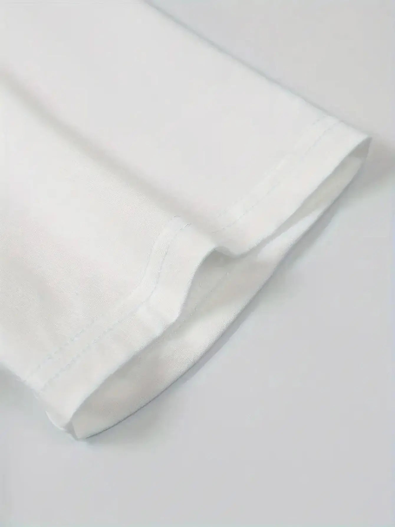 Men's Plus Size Casual 100 Cotton Short Sleeve White T Shirt with Trendy Design