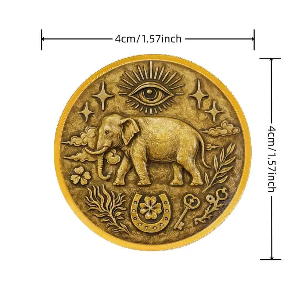 2D Full-View Lucky Coin, 777 Number Luck Token, Universe Destiny Commemorative Coin with Engraved Star and Symbol Pattern for Wealth and Good Fortune