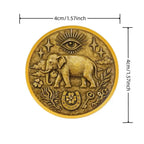2D Full-View Lucky Coin, 777 Number Luck Token, Universe Destiny Commemorative Coin with Engraved Star and Symbol Pattern for Wealth and Good Fortune