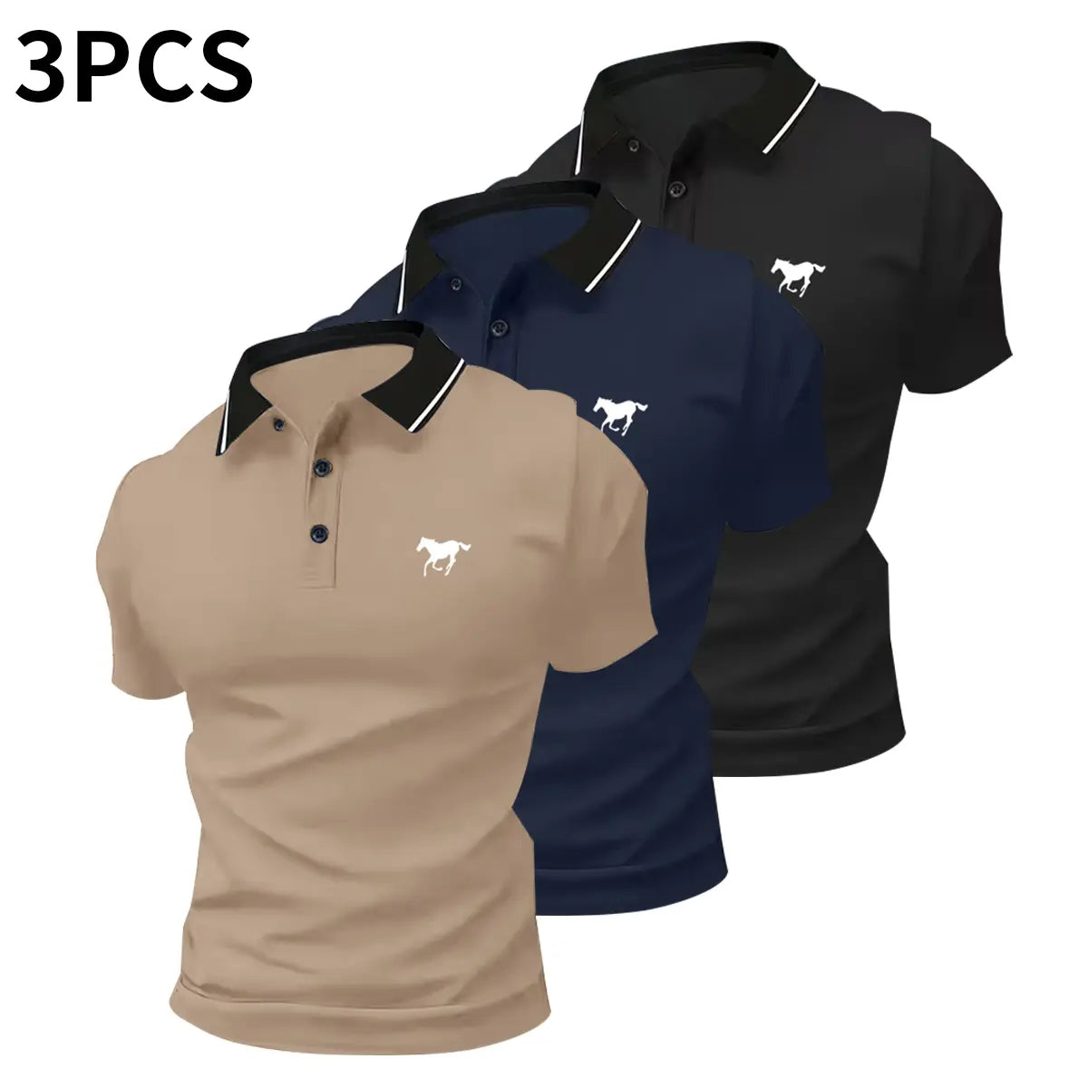 Men’s polo shirt set, casual men’s polo shirt, solid color buttoned basic style, versatile design suitable for bowling/golf, ideal for everyday wear and summer business style.,summerwins,father'sdaygifts,back to school,back to school shopping