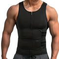 Sauna Vest, Double Belt Sauna Vest Waist Trainer, Men Body Shaping Waist Trainer Gym Fitness Breathable Sweat Abdominal Shaping Tank Top Muscle Sports Compression Workout Apparel
