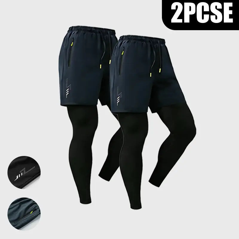 Men's 2-in-1 Compression Shorts | Lightweight Breathable Running Shorts