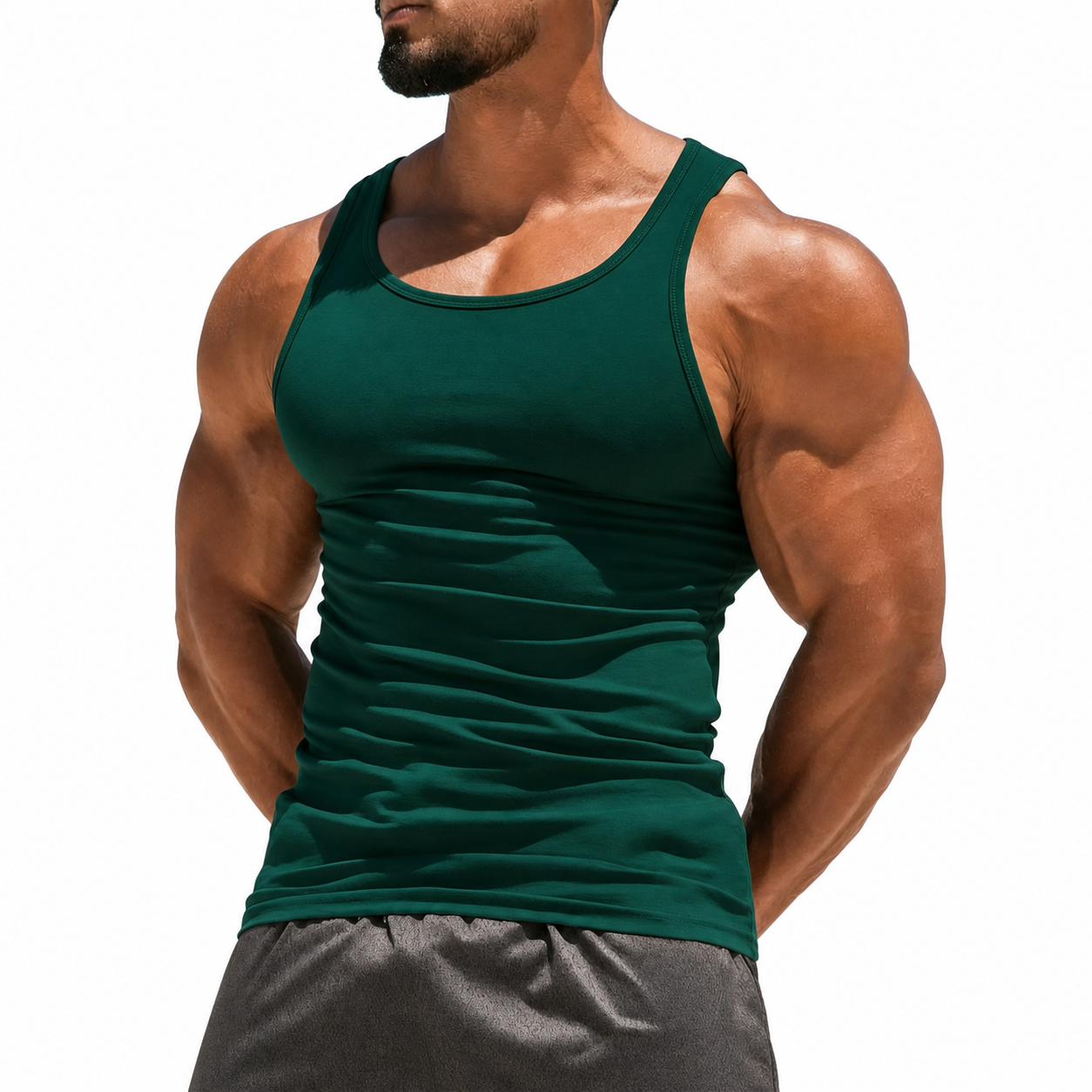 Men's 5-Pack Solid Color Athletic Tank Tops