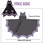 summerween-Unisex Wearable Blanket Bat Hooded Cape, Extra Large Plush Thickened Cape, One Size Fits All, Perfect Holiday Gift, Halloween Christmas Gift