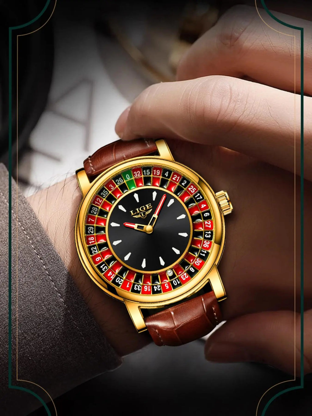 Men's Russian Roulette 12 Zodiac Interactive Waterproof Quartz Watch