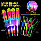 LED Slingshot Helicopter Toy with Flashing Lights for Kids
