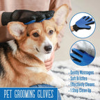 Upgraded 5-Finger Multifunctional Pet Grooming Deshedding & Massage Mitts Set