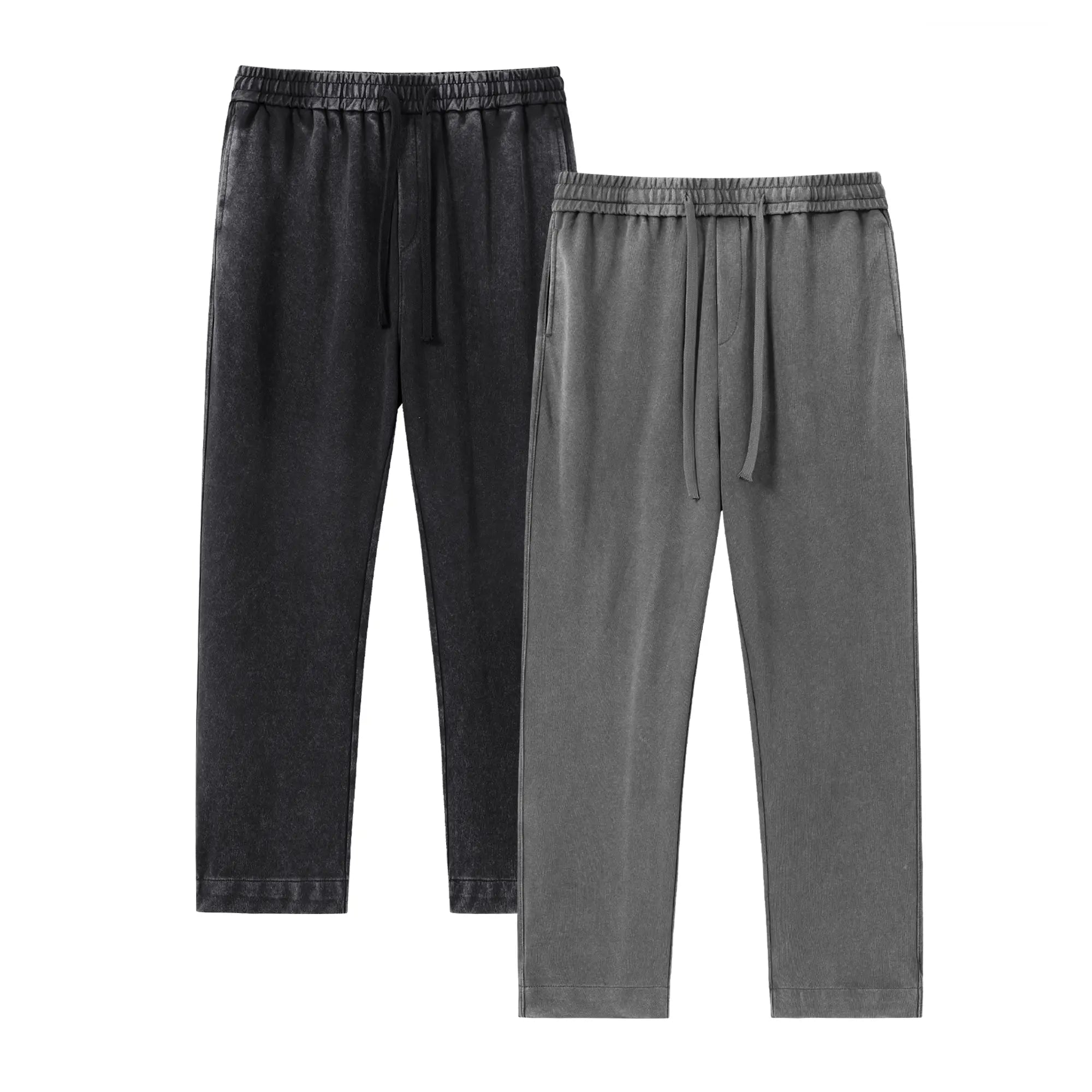 3 pack men’s acid wash, washed cotton solid color athletic casual sweatpants, unisex
