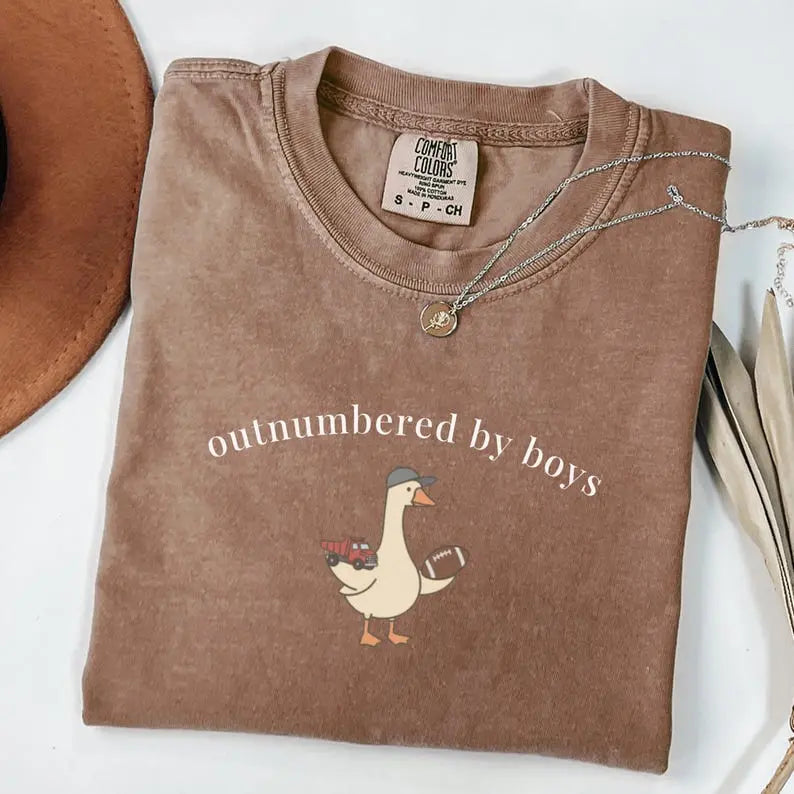 Comfort Colors Funny Boy Mom Goose T-Shirt, Boy Mom T-Shirt, Boy Mama Gift, Boy Mom Mothers Day Gift, Cute Boy Mom Tee