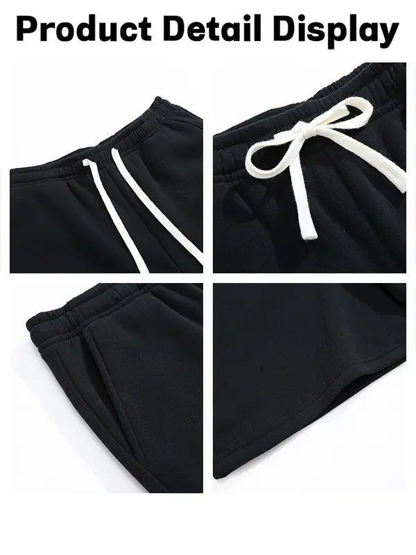 4-pack summer men’s shorts with a simple pocket design—versatile casual athletic shorts for everyday wear, featuring a drawstring waist for comfort.summervibes