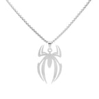 Spider Necklace For Men Women Titanium Stainless Steel Gold Silver Black Cuban Chain Paperclip Chain Lightweight Trendy Cool Goth Spider Pendant Necklace For Teen Halloween Non Tarnish Jewelry y2k Stylish Unique Accessories Birthday Gifts With Gift Box