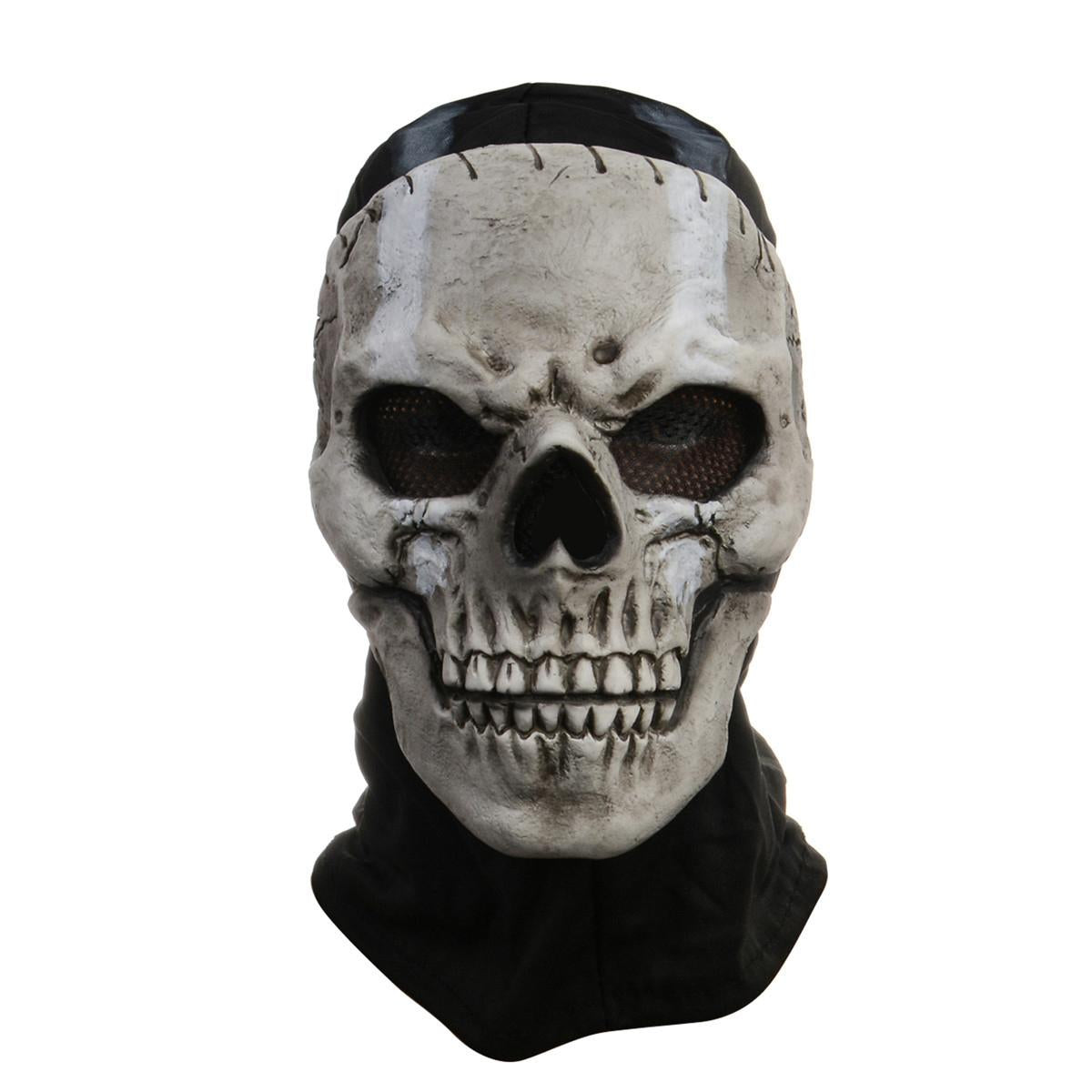 Realistic Creepy Halloween Skull Mask (Spooky Ghost Skeleton Headgear Prop)