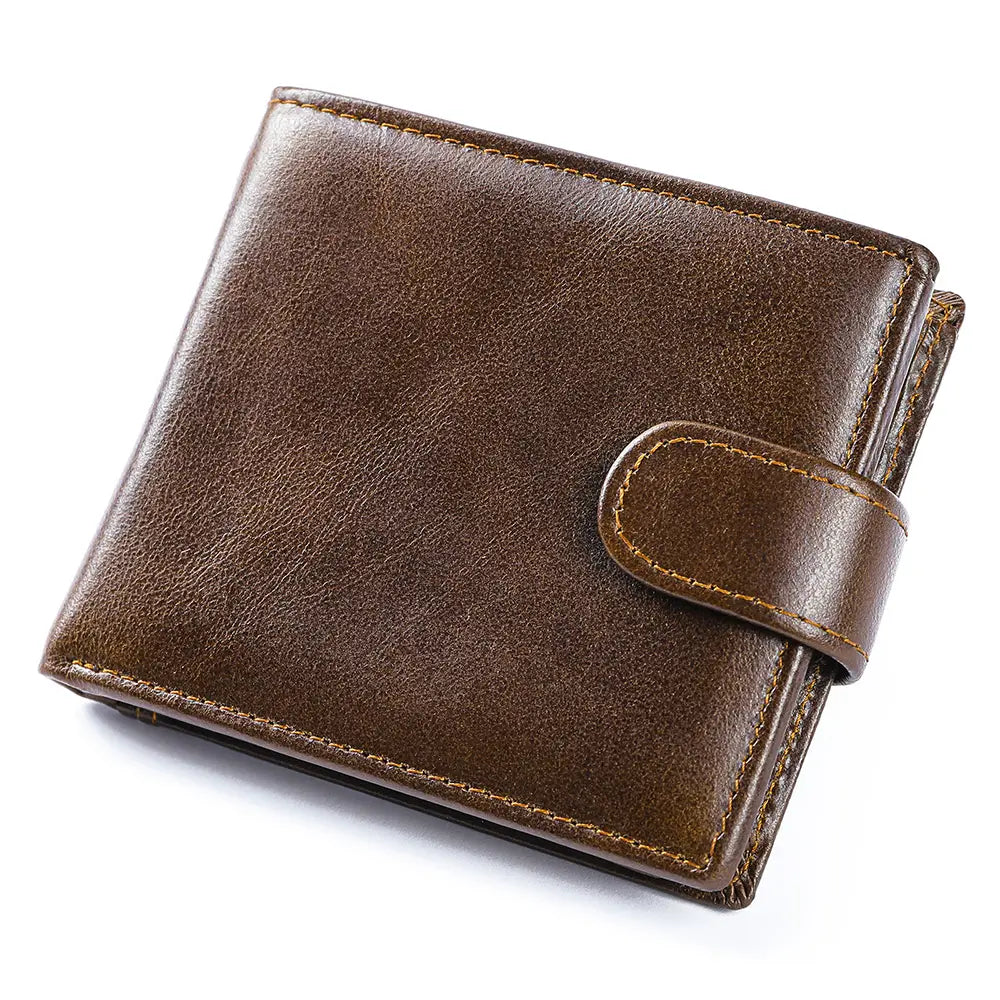 Vintage Men's Top-Grain Leather Bi-Fold Wallet - Classic Shape, Durable Design, Ample Card & Cash Space Money Organizer for Everyday Use, Men's Accessories, Gift for Boyfriend or Him on Birthdays