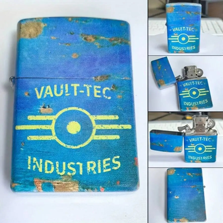 Fallout Themed Stainless Steel Lighter - Sheller Tech (No Fuel Included, Perfect Holiday Gift for Him)