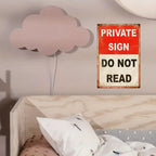 1pc Rectangular Cast Iron Funny Quote Sign (12x8 in "Do Not Read"), Vintage Garage Signs, Signage for Home Room Decor