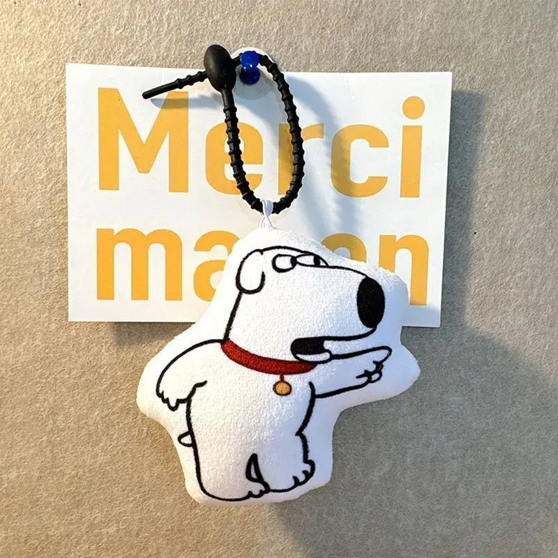 Funny Talking Brian Dog Keychain Toy Gag Gifts White Elephant Gifts Perfect Valentine's Day Gift for the Chocolate Lover