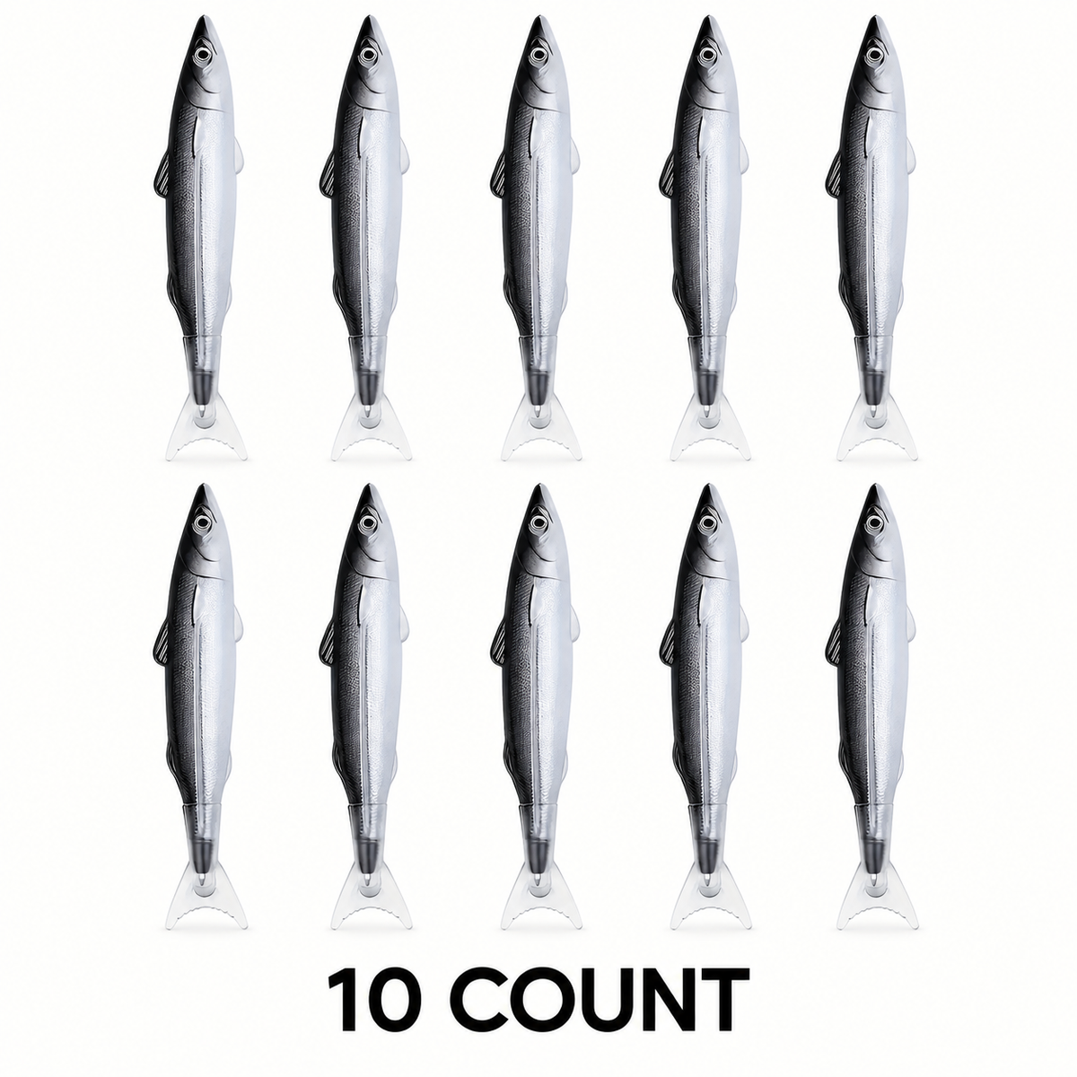 Fish shaped ballpoint pens - 10 count