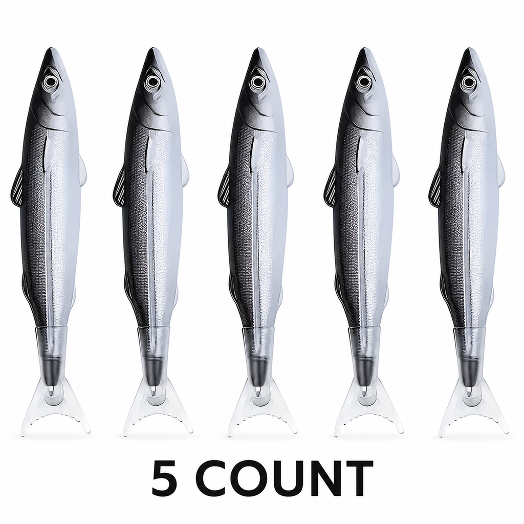 Fish shaped ballpoint pens - 5 count