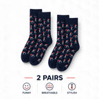 Golf Socks - Funny Angry Golfer Socks - 2 Pair per Pack - Size 10-13 Socks