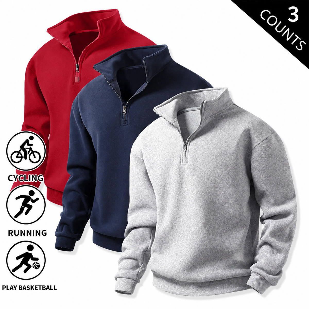 Light Gray + Concealed Blue + Red